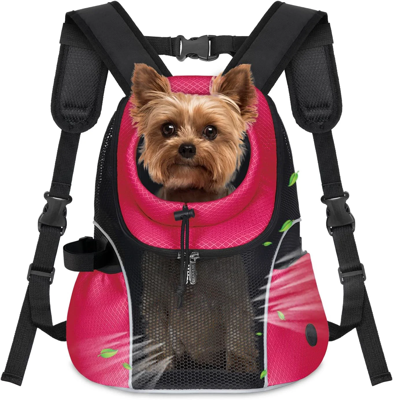 Exclusive WOYYHO Pet Dog Carrier Backpack Small Dog Front Backpack Ventilated Mesh Dog Travel Back Pack with Safety Belt for Travel Hiking Cycling Outdoor Adventures Size S 2-4.5 lbs Rethink Pink Outstanding