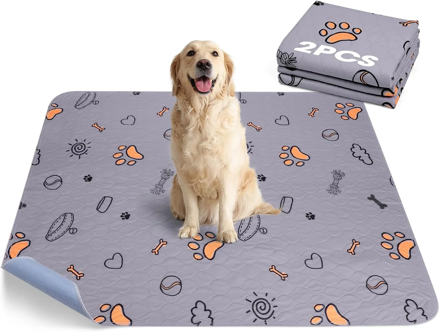 Long-Lasting Washable Pee Pads for Dogs 2 Pack Large 41 x41 Super Expertly Made