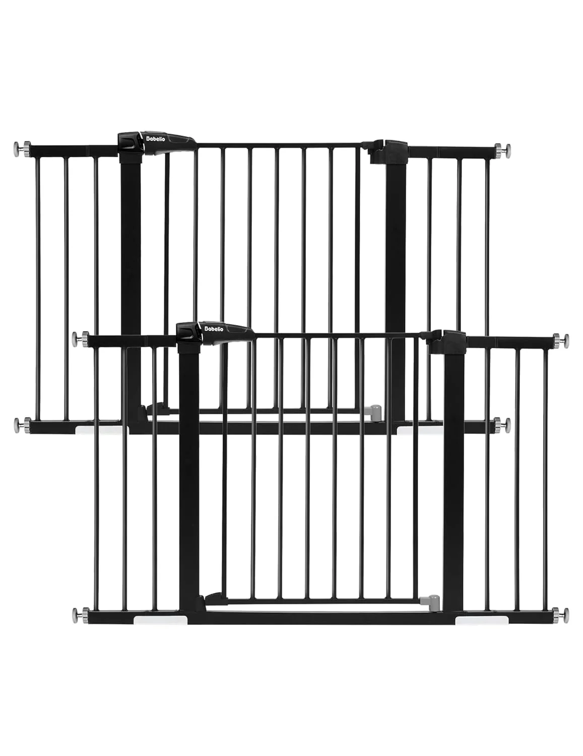 Advanced Babelio Baby Gate for Doorways and Stairs 29-48 Auto Close Dog Gate Easy-Install Pressure Mounted Satey Door No Drilling Safety Gate for Child and Pets 2 Pack Black Eco-Friendly