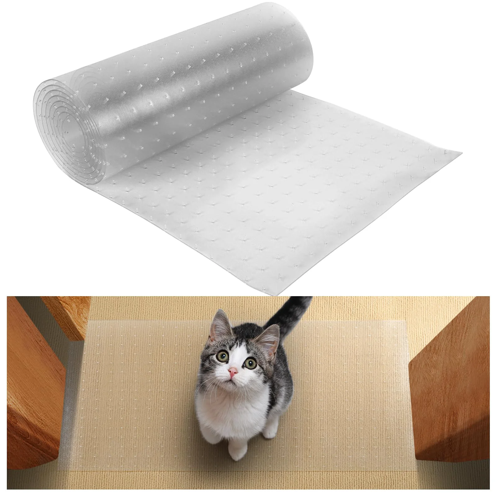 Elegant MEWTOGO 8.2ft Carpet Protector for Pets – Anti-Slip Doorway Runner Selected