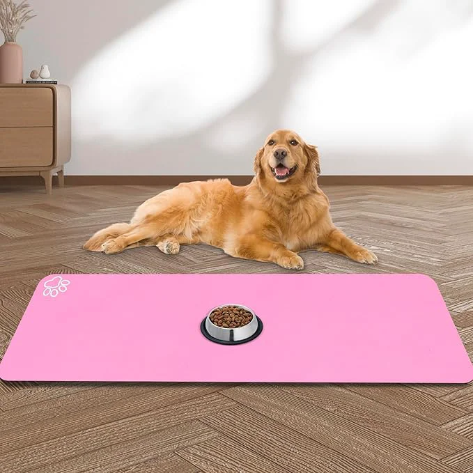 Refined Large Pet Feeding Mat Absorbent Quick Dry Dog Mat Healthy
