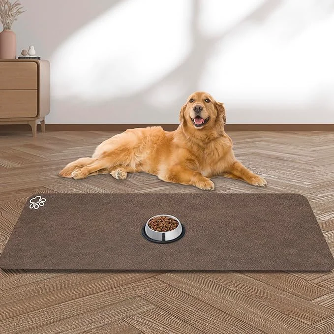 Authentic Large Pet Feeding Mat 39.4 x 31.5 Absorbent Quick Dry Dog Mat Prestigious