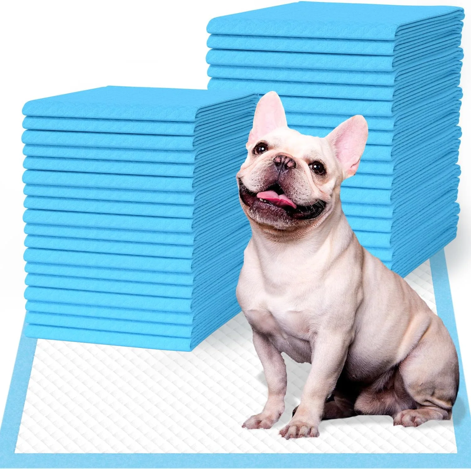 Environmentally Friendly IMMCUTE Puppy Pee Pads 22 x23 50 Count Super Absorbent Leak-Proof Disposable Dog Training Pads for Puppies Adult Dogs Cats Other Pets Potty Piddle Pads for Crate Kennel Indoor Outdoor Use Traditional