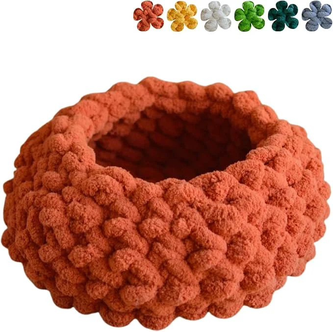 Reusable Cat Nest Bed - Premium Self Warming Handwoven Washable Extra Soft Round Cave Professional