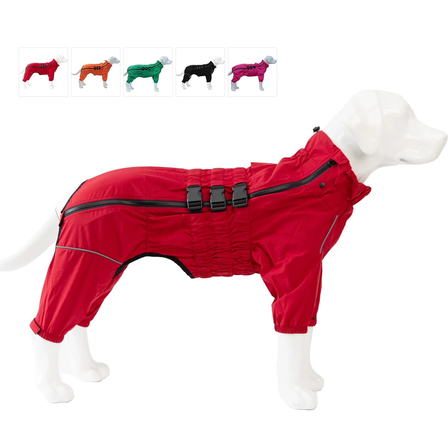 Advanced Lovelonglong Dogs Waterproof Jacket – Lightweight Reflective Raincoat for Pugs Bulldogs More Unique