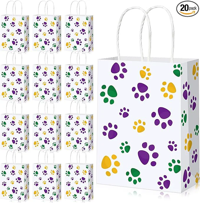 High-End Blulu 20 Pcs Puppy Dog Paw Gift Bags Unique