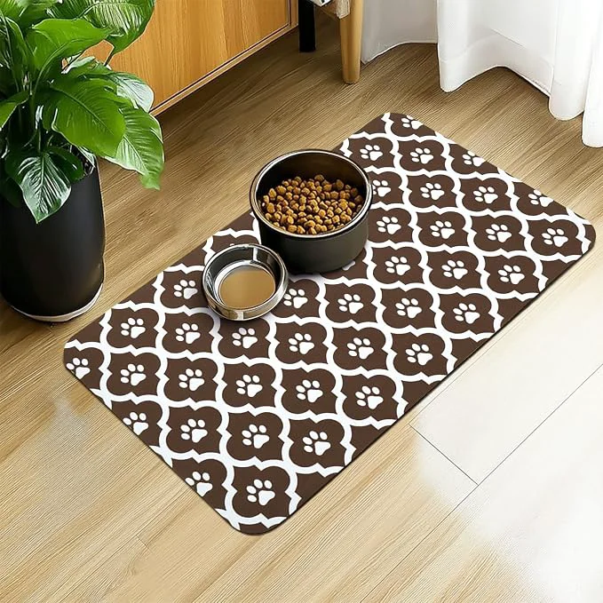 Trendy Dog Food Mat 24X32 Inch Pet Feeding Absorbent Mats Original Design
