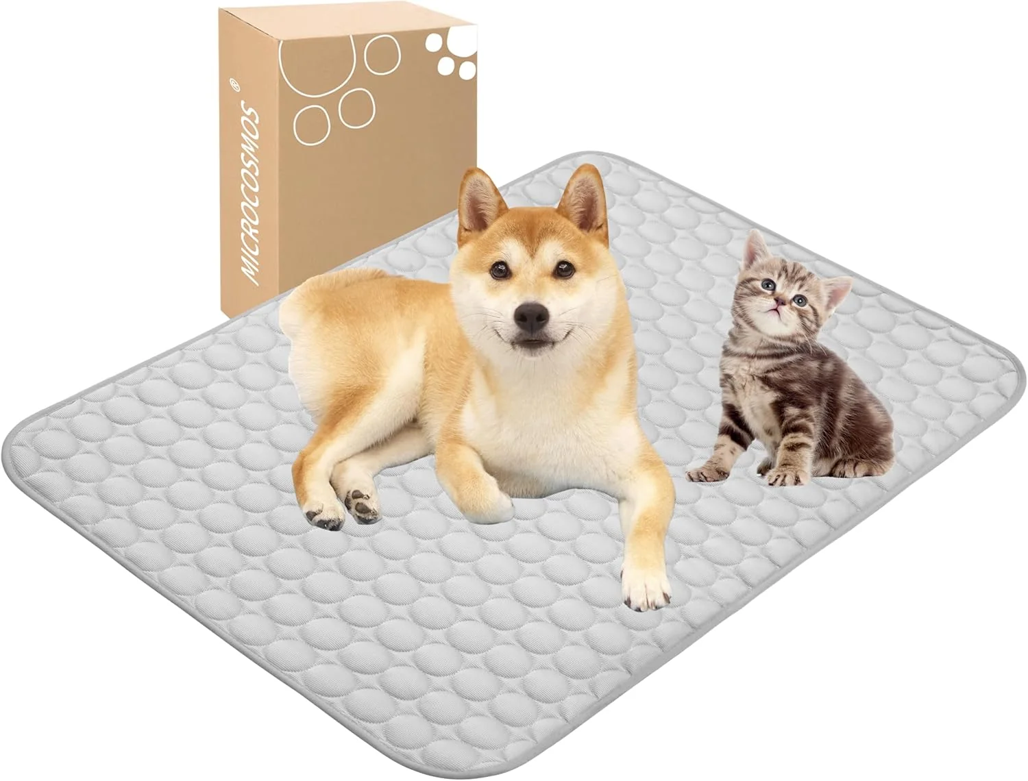 Trendy MICROCOSMOS Summer Cooling Mat Sleeping Pad- Water Absorption Top Materials Safe Easy Carry EZ Clean. Keep Cooling for Pets Kids and Adults. Grey 40 x 28 Fashionable