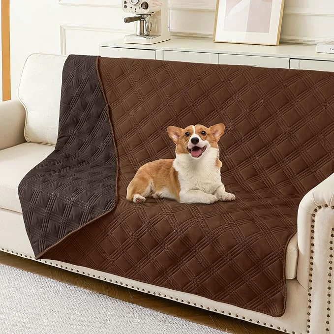 Elegant hyha Waterproof Dog Blanket Reversible Pet Bed Blanket Soft Sofa Couch Cover Green