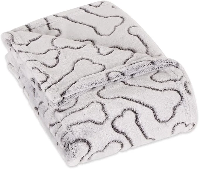 Consistent Bone Dry Embossed Bone Collection Pet Blanket Efficient