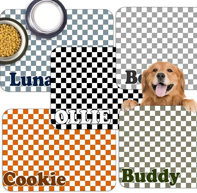 Consistent Personalized Dog Cat Food Mat Waterproof Non Slip Pet Bowl Name Mat Absorbent Premium
