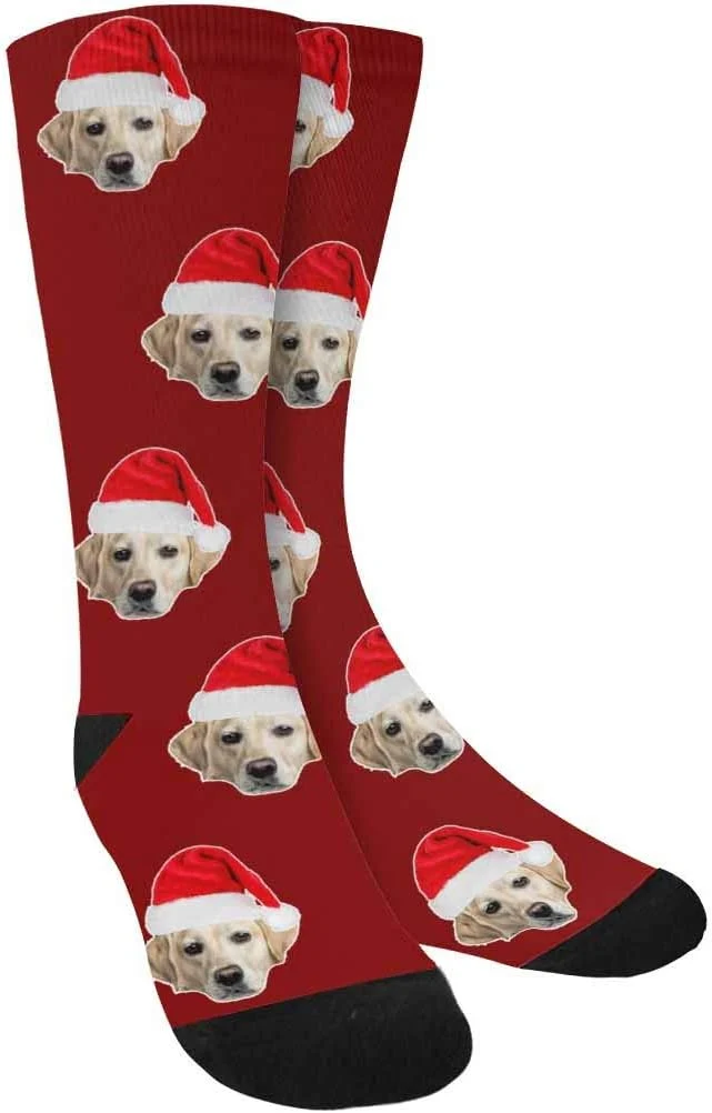 Sophisticated Custom Face Socks Personalized Dog Lover Pet Photo Picture on Socks Unisex Consistent