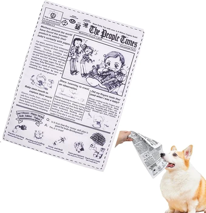 Certified 3 Pack Dog Squeaky Toys Crinkle Paper Dog Toys Non Shredding Washable Enhanced