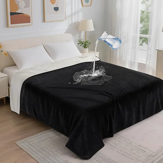 Prestigious LOOBANI Waterproof Blanket for Bed Reversible Soft Flannel King Size Bed Stylish