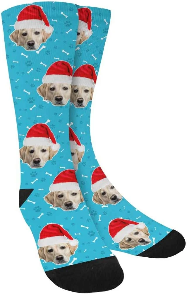 Functional Custom Face Socks Personalized Dog Lover Pet Photo Picture on Socks Unisex Premium Material