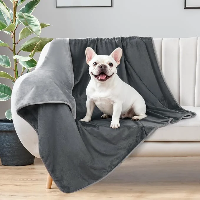 Healthy LOOBANI Waterproof Dog Blanket for Bed Spill-Proof Puppy Blankets for Small Classic