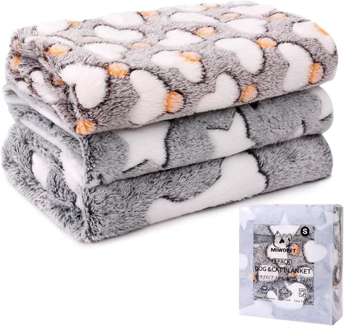 Specialty 3 Pack Cat and Dog Blanket Soft Warm Fleece Flannel Pet Blanket Great Pet Original