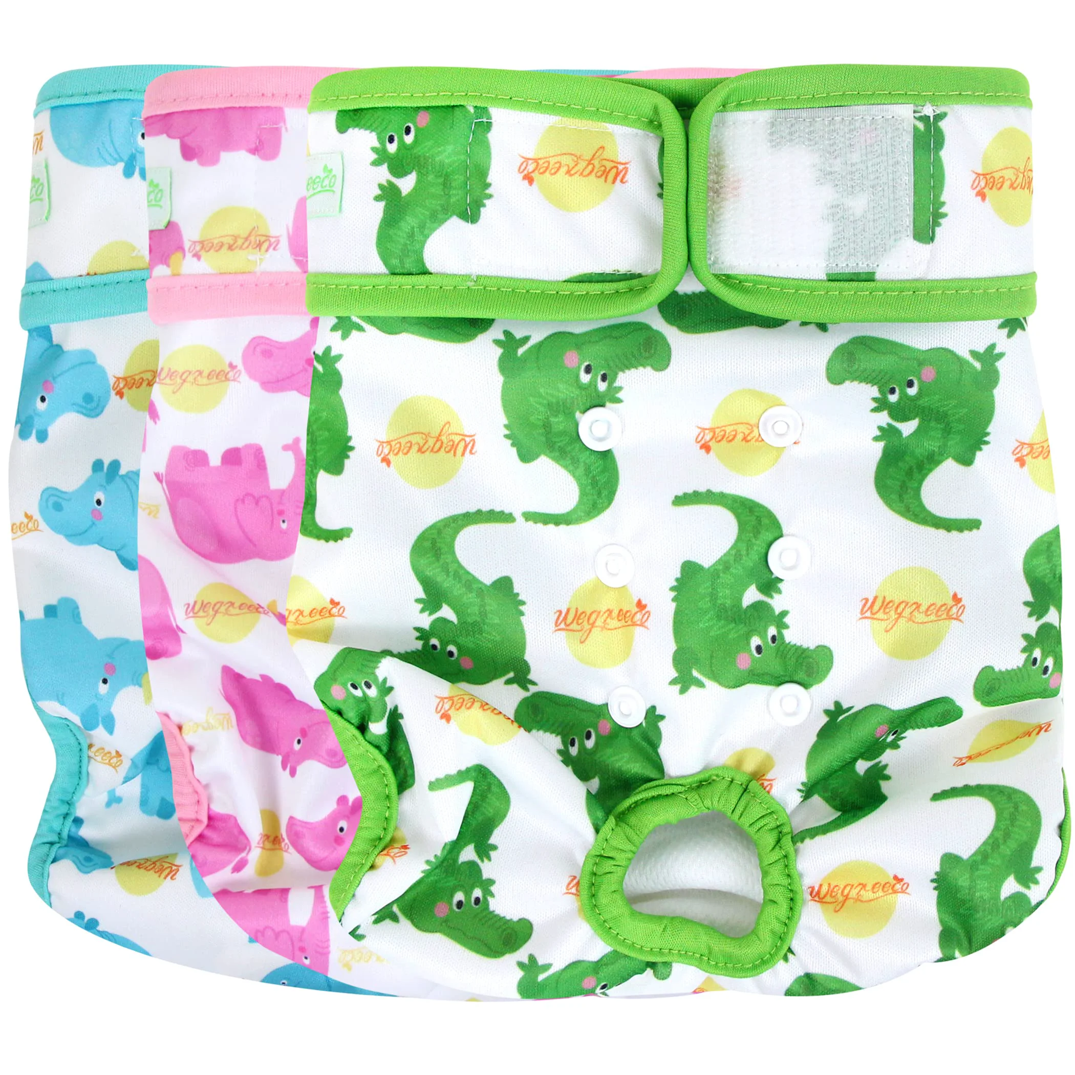 Carefully Designed Wegreeco Luxury Washable Dog Diapers XL - 3 Pack Fancy Pattern for Female Dogs Modern
