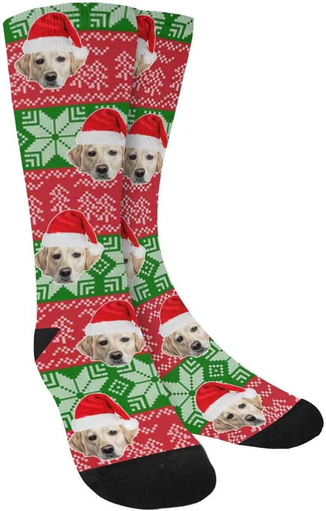 Carefully Designed Custom Face Socks Personalized Dog Lover Pet Photo Picture on Socks Unisex Fast