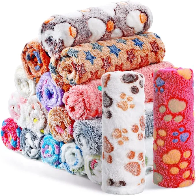 Responsible Chumia 18 Pcs Fleece Puppy Blanket Bulk Soft Warm Pet Blanket Traditional