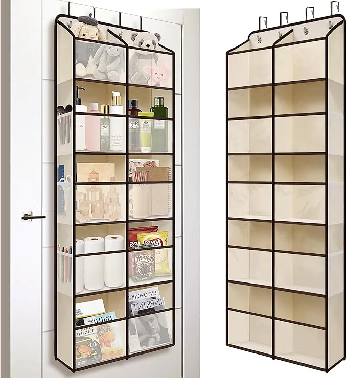 Refined Giraffe Creation Over Door Hanging Organizer with 10 Large Capacity Pockets I Storage for Closet Bathroom Nursery Bedroom Dorm Toys Cosmetics and Baby Essentials WhiteAbout ThisOverview Efficient