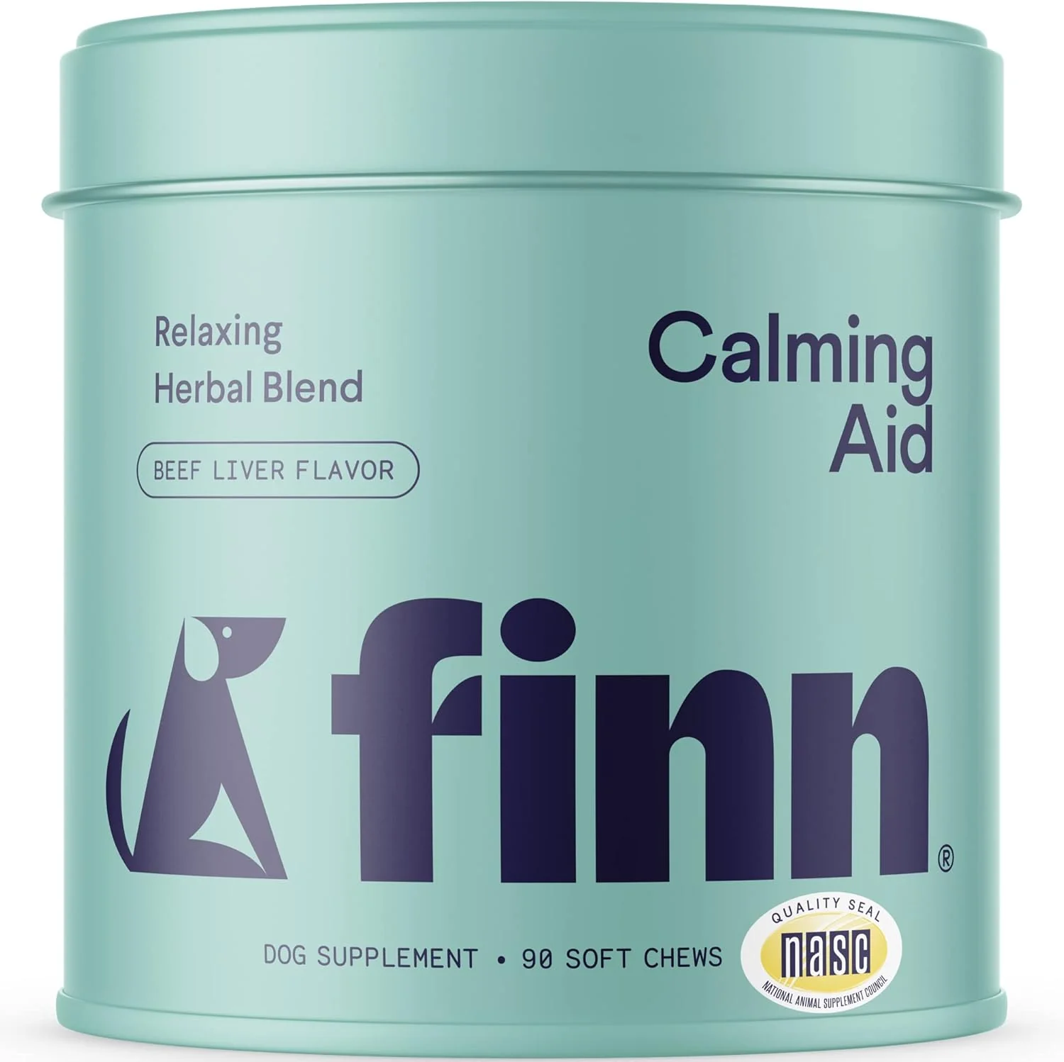 Top-Quality Finn Calming Aid for Dogs - Natural Calming Chews with Melatonin to Support Stress Separation Sleep - 90 Soft Chews Solid