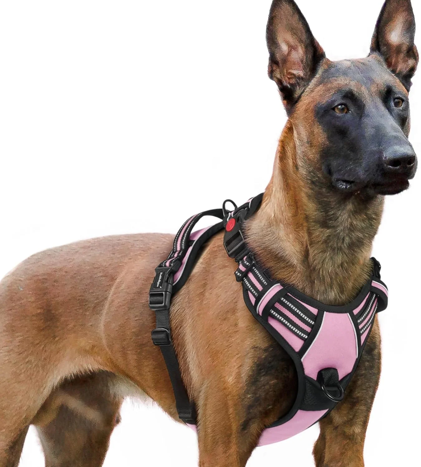 Certified rabbitgoo Dog Harness for Large No Pull Pet Harness with 3 Buckles Adjustable Soft Padded Vest with Control Handle Walking Reflective Pet Vest for Extra Large Dogs Pink XL Fine