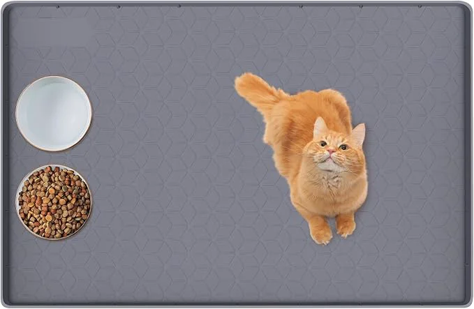 Luxury Cat Food Mat Floor Protection Fashionable