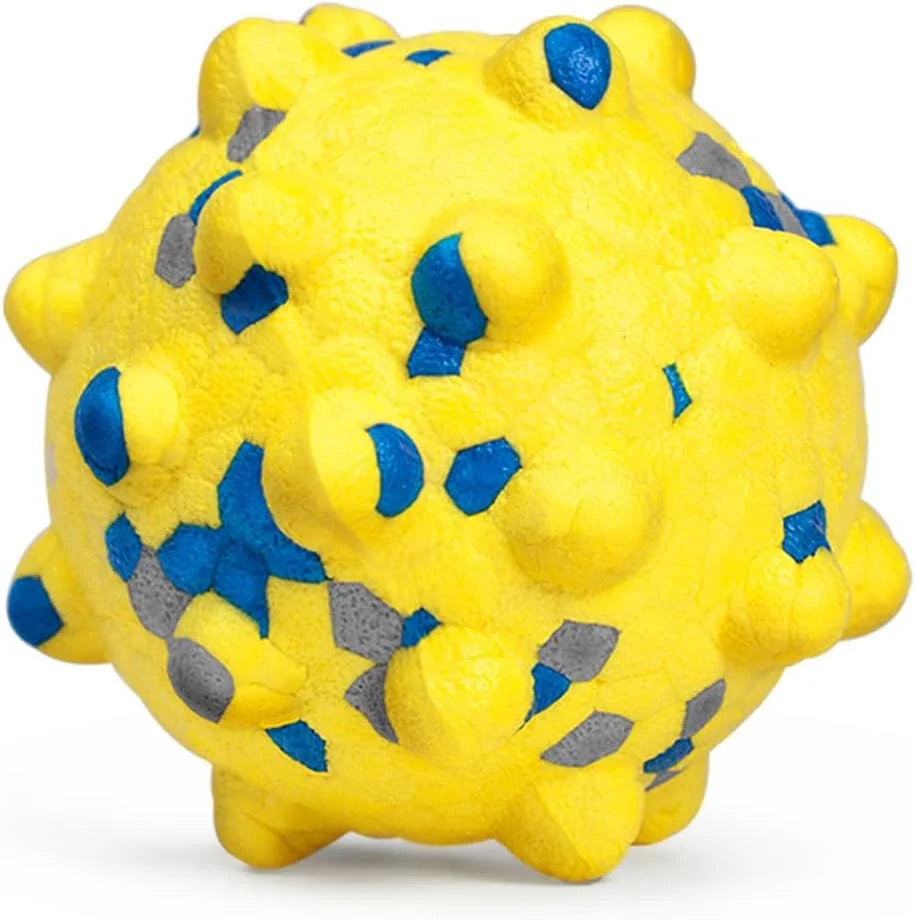 Breathable 1.96'' Dog Balls for Dogs Aggressive Chewers Indestructible Tennis Durable Bouncy Interactive Dog Toy Balls for Fetch Game Floating Training Yellow Small Clean