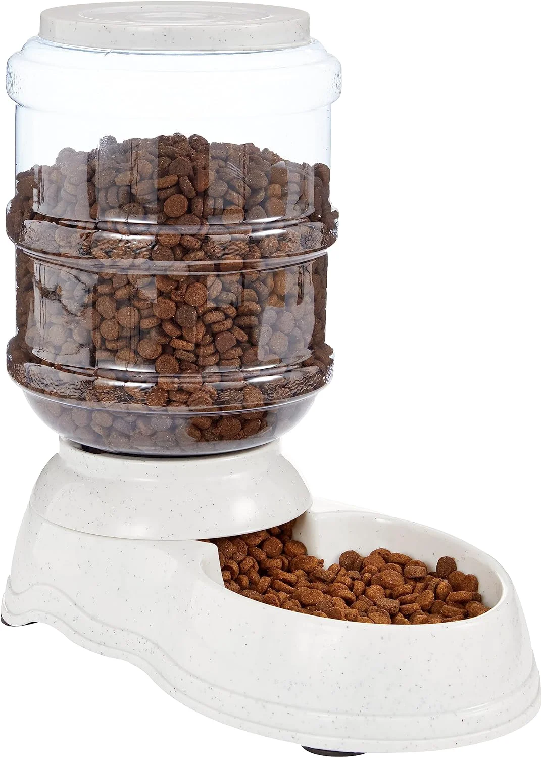 High-End Amazon Basics Gravity Pet Food Feeder for Dogs and Cats Small 6-Pound Capacity Gray Authentic