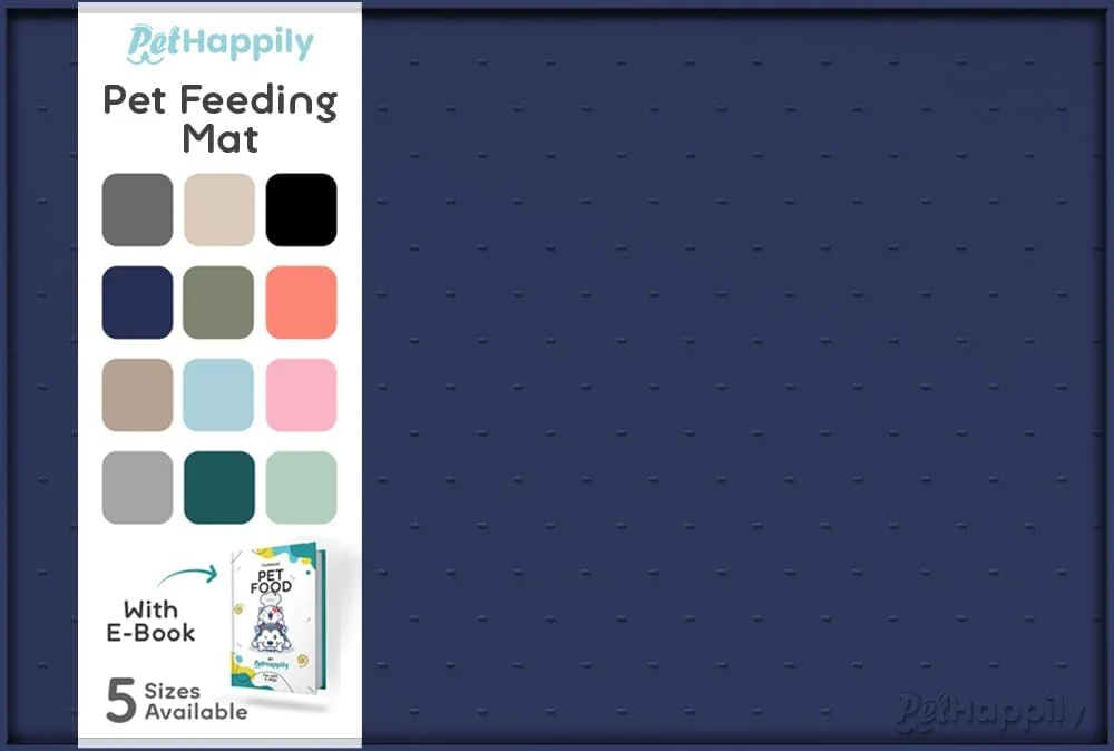 Natural Dog Food Mat - 28x18 Large Silicone Stove Top Protector Silicone Pet Feeding Mat Raised Edges Dog Mat for Food and Water Prevent Spill Waterproof Cat Placemats Protect Floors Easy Clean Bowl Proven