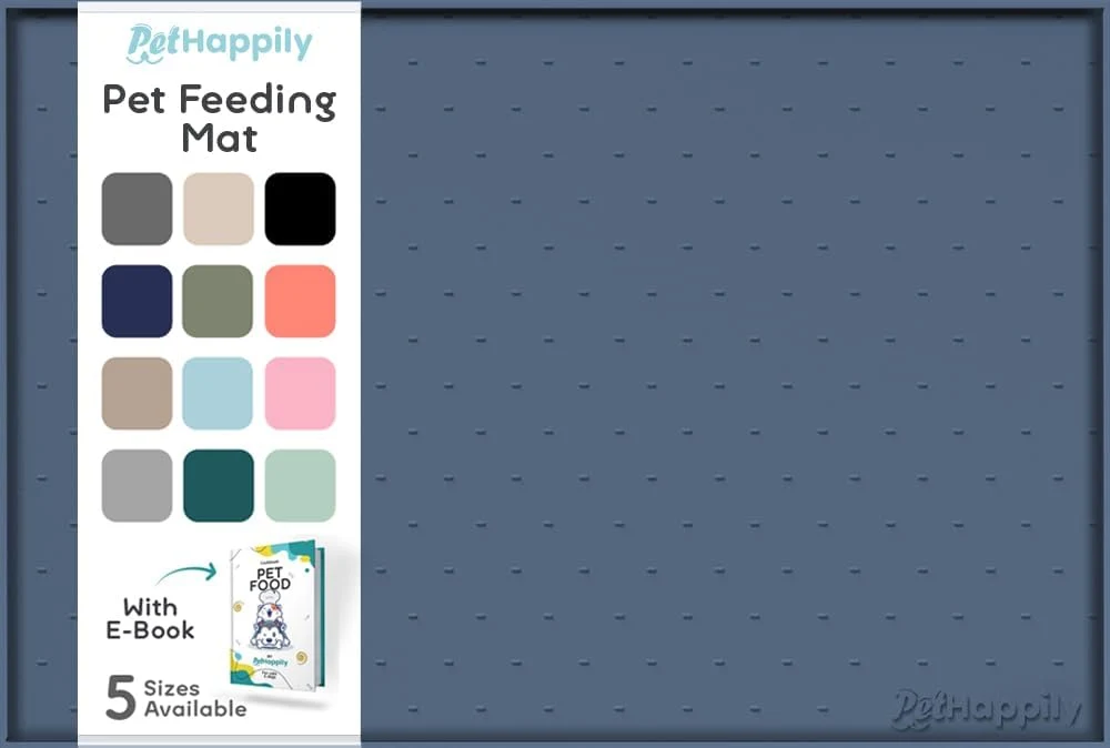 Crafted Dog Food Mat - 24x15 Raised Edges Dogs Mat for Food and Water Prevent Spill Waterproof Cat Food Mats Protect Floors Easy Clean Dog Bowl Mats for Food and Water Silicone Pet Feeding Placemats Trusted