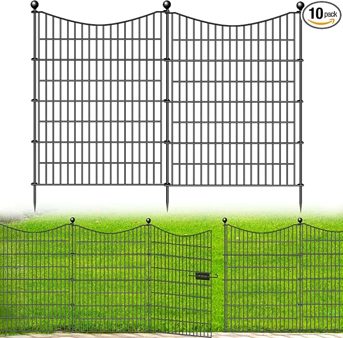 High-Quality 10 Panels Decorative Garden Fence Detailed