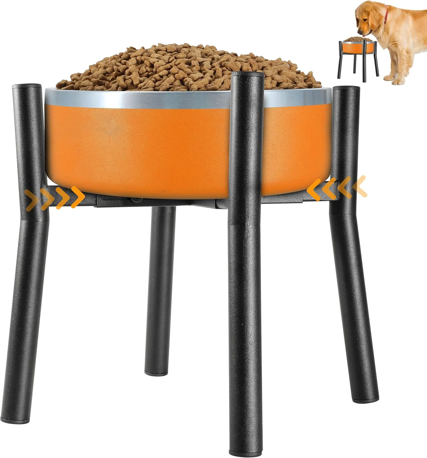 Consistent Lifted Dog Bowl Stand - Without Bowls Single Raise Pet Food Table Adjustable Wide 7-11 Tall 10 - Bowl Stand Size Optional Dog Bowl Holder d for Small Medium Large Dog Breed Outstanding