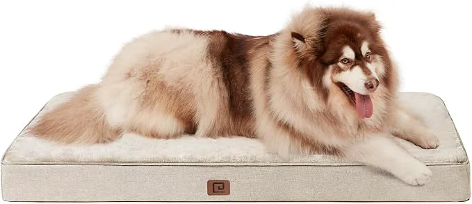 Artisan EHEYCIGA Waterproof Dog Bed Orthopedic 47 x29 Memory Foam Pet Bed Luxury