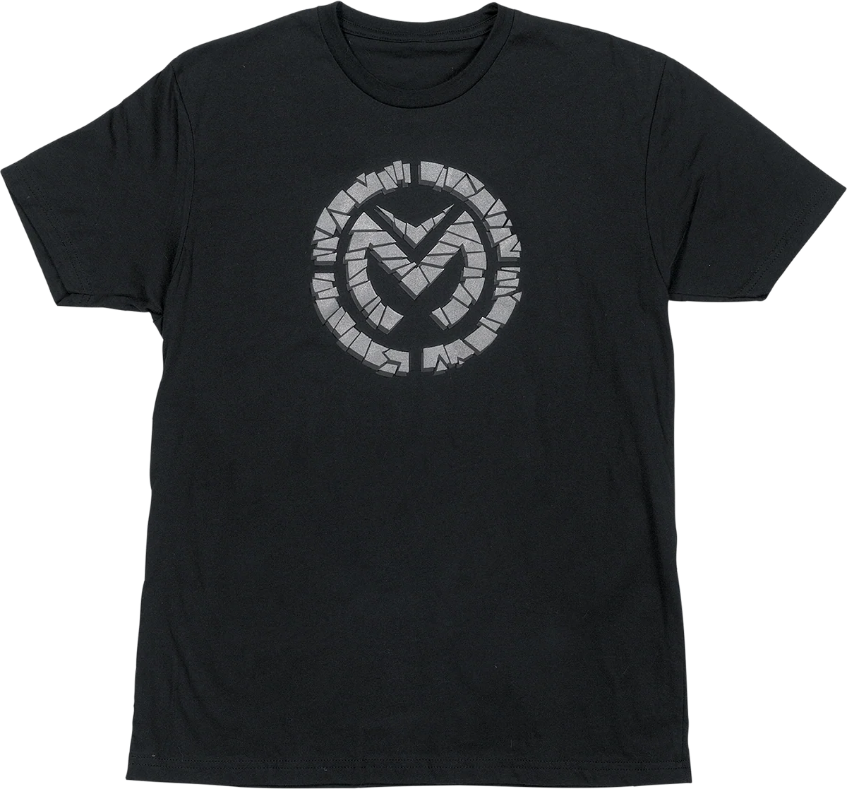Advanced MOOSE RACING Fractured T-Shirt - Black Silver - Medium 3030-22754 Genuine