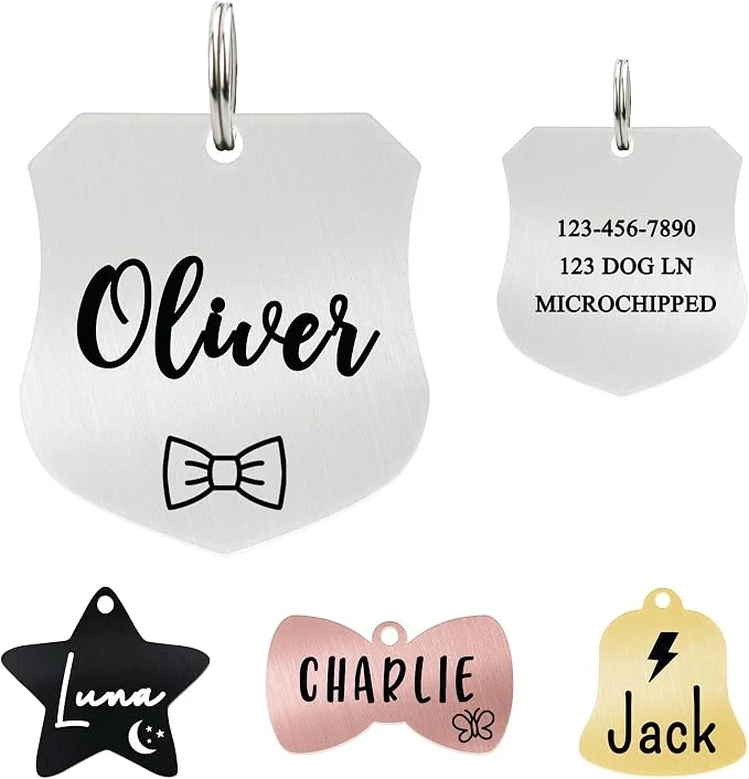 Expertly Made Ultra Joys Cat ID Tag Personalized Pet Tags Durable Stainless Steel Small Pet Specialty
