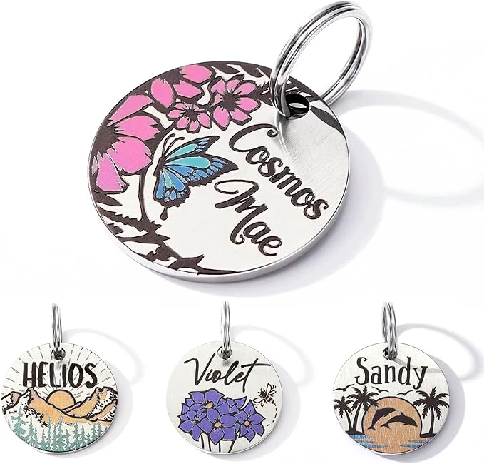 Stylish Colorful Dog Tags Personalized Engraved Dog Tags Outstanding