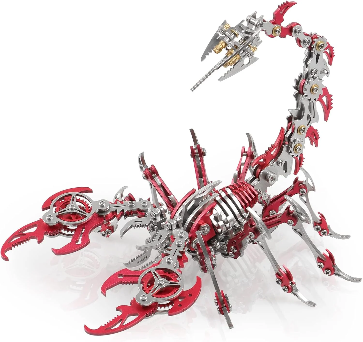 Innovative Scorpion 3D Metal Puzzles Kits for Adults Teens – 454 Pcs – Mechanical Assembly Models – 4 Hours to Build – I for Gifts and Decorations Red Natural