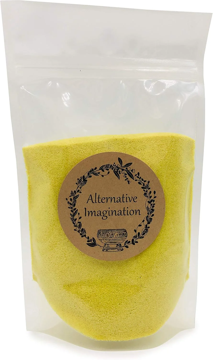 User-Friendly Yellow Sand - Fine Sand for Zen Garden Resin Incense Burner Smudge Bowl Ritual Incense Cast Iron Cauldron Unity Ceremony Sensory Bin Table Mandalas Crafts by Imagination 1 Pound High-Grade