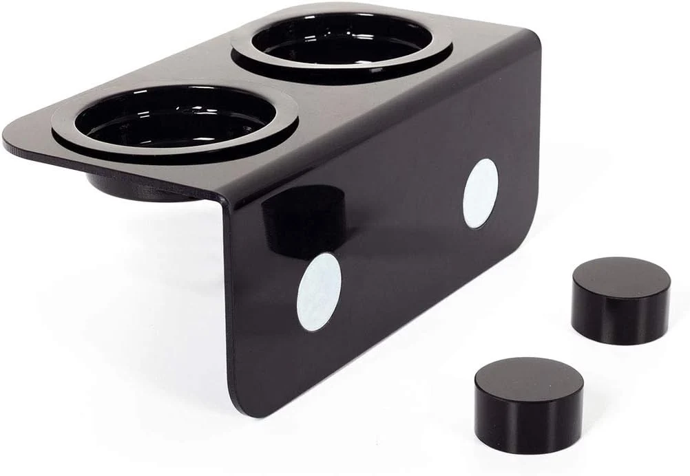 Functional WACOOL Magnetic Reptile Ledge Acrylic Gecko Feeding Ledge with 6PCS Cups Reptile Food Water Feeder Dish for Geckos Iguana Chameleon Pets Black Relaxed