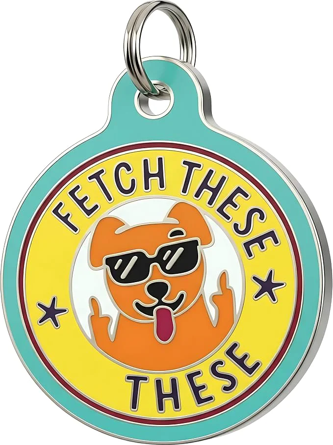 Crafted Bad Tags Personalized Dog and Cat ID Tags in 25 Designs and 2 Sizes Fine
