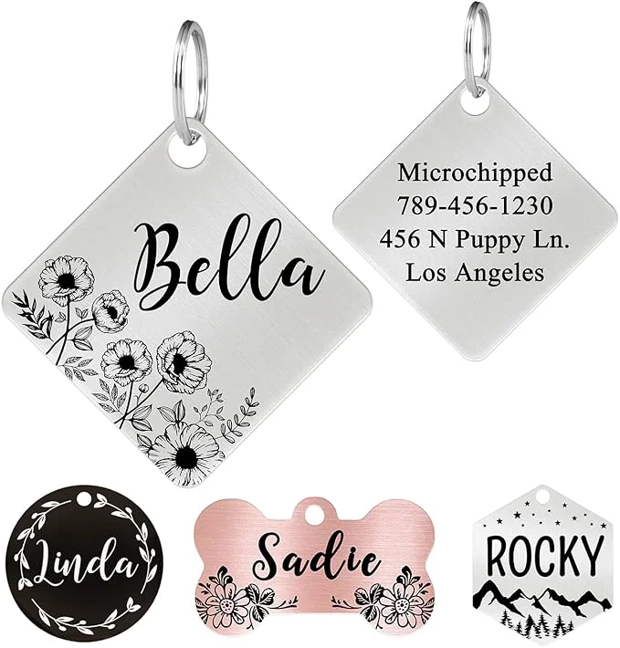 Original Ultra Joys Stainless Steel Pet ID Tags Fashionable