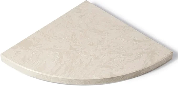 Proven Koville 10'' Natural Marble Shower Corner Shelf for Bathroom Wall Mounted Stone Corner Shower Caddy 1 Layer No Drilling Modern Polished Durable Conical Bathroom Storage - 1 ItemAbout ThisOverview Functional
