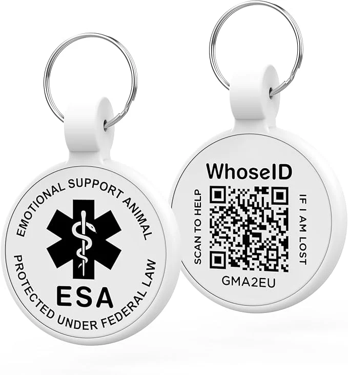 Original Design ESA Dog Tag QR Code Dog Tag Modifiable Pet Profile Scannable QR Powerful