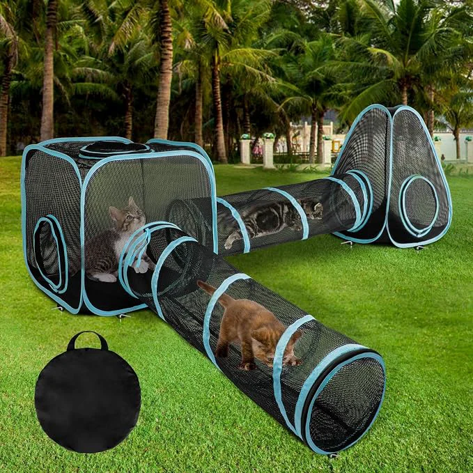 First-Class 9.45FT Outdoor Cat Enclosures Portable Cat Playhouse Pop Up Cats Tent Top-Quality
