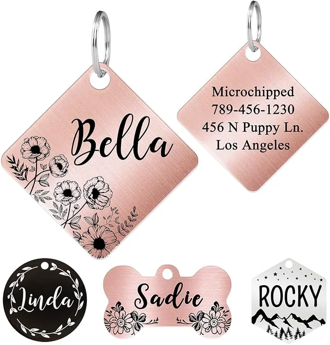 Breathable Ultra Joys Stainless Steel Pet ID Tags Elite