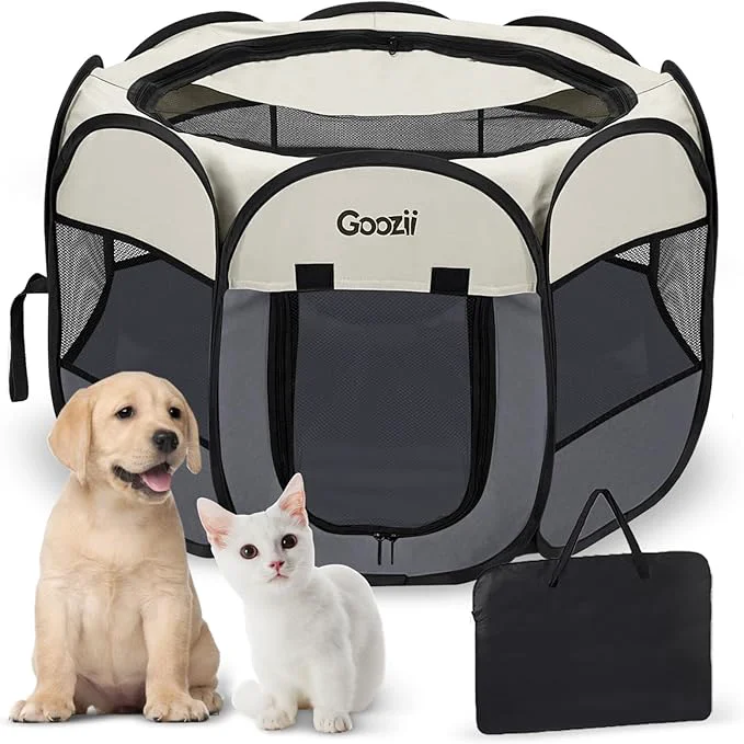 Advanced Pet Cat Playpen for Indoor Cats Enclosed Puppy Dog Play Pen for Outdoor Travel Smart