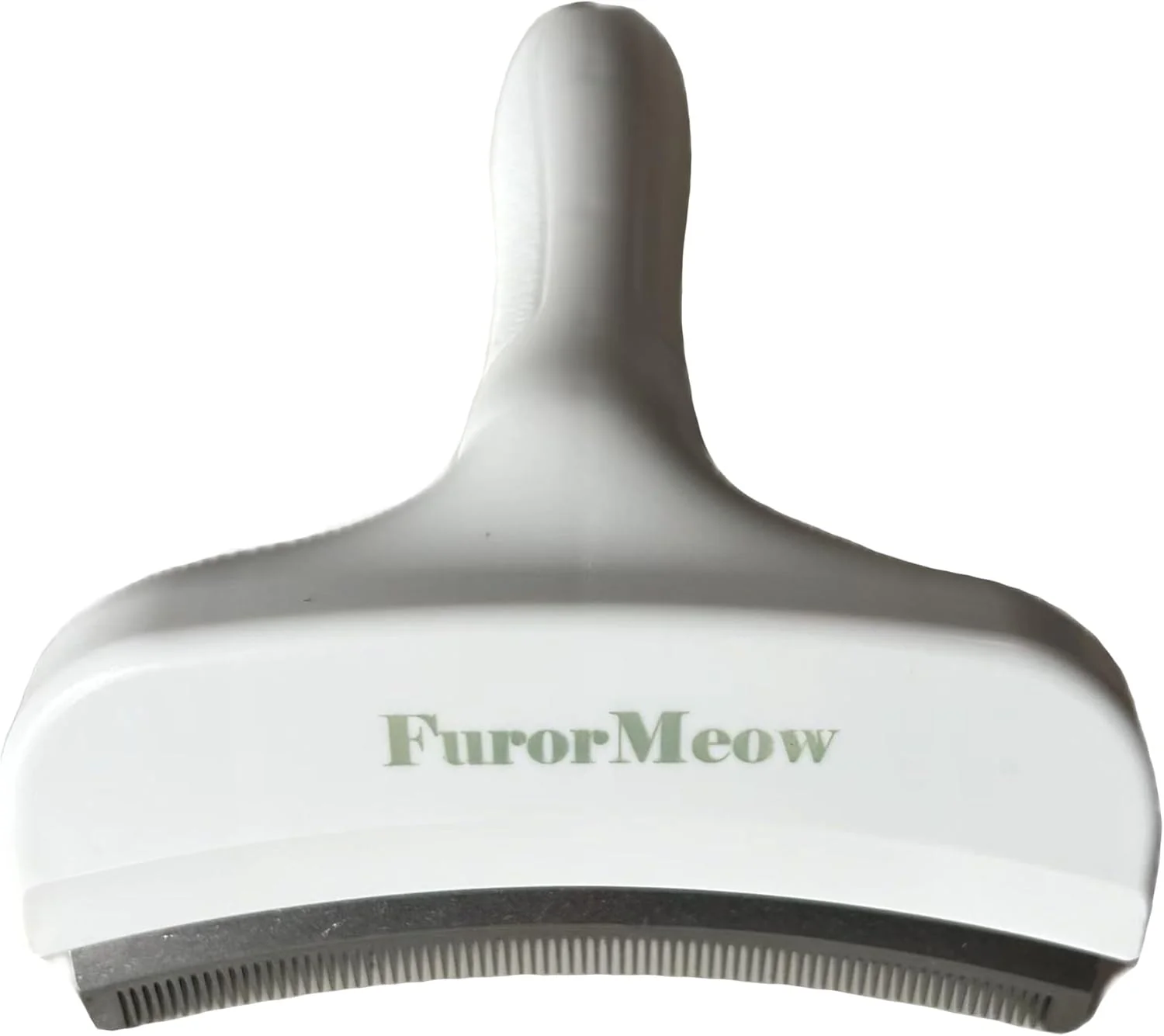 Premium Material Pet Deshedding Tool with Curve Blade Cat Grooming Brush Tight V-shaped Teeth Shedding Comb for Cats and Dogs White Large Eco-Friendly