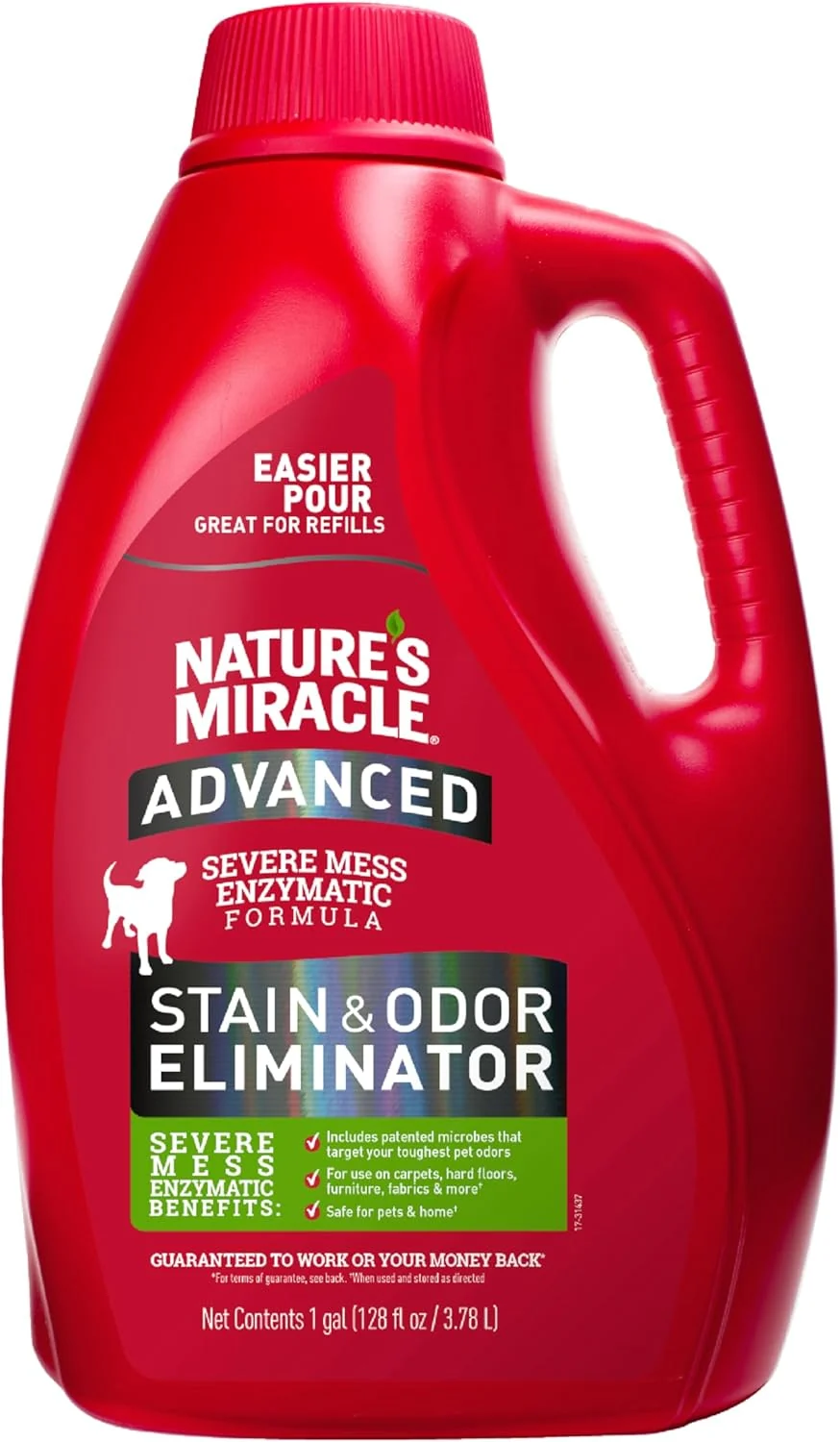 Superior Nature s Advanced Stain And Odor Eliminator for Dogs Fresh Scent Severe Mess Enzymatic Formula For Tough Pet Messes 1 Gallon Environmentally Friendly